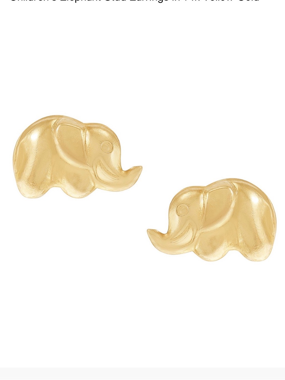 ⭐️ New Children’s 14K yellow gold elephant stud earrings⭐️